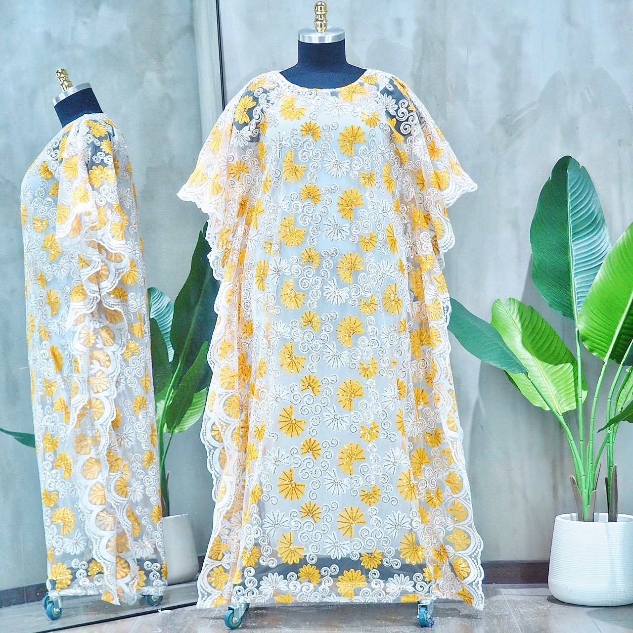 Floral Print Swiss Voile Dress