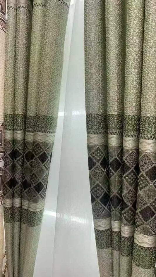 Luxe Green Drape Curtain