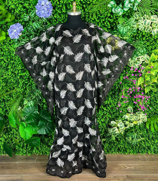 Leaf Print Swiss Voile Dress
