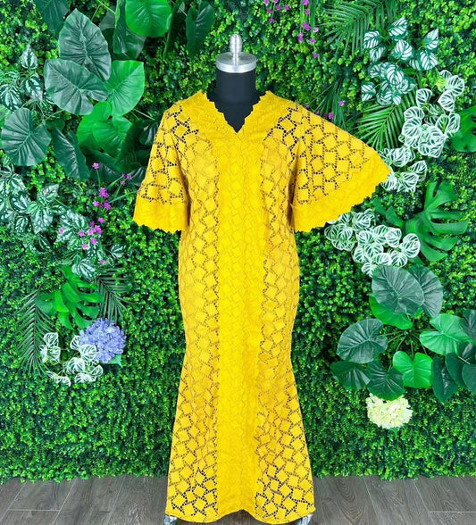 Yellow Swiss Voile Dress